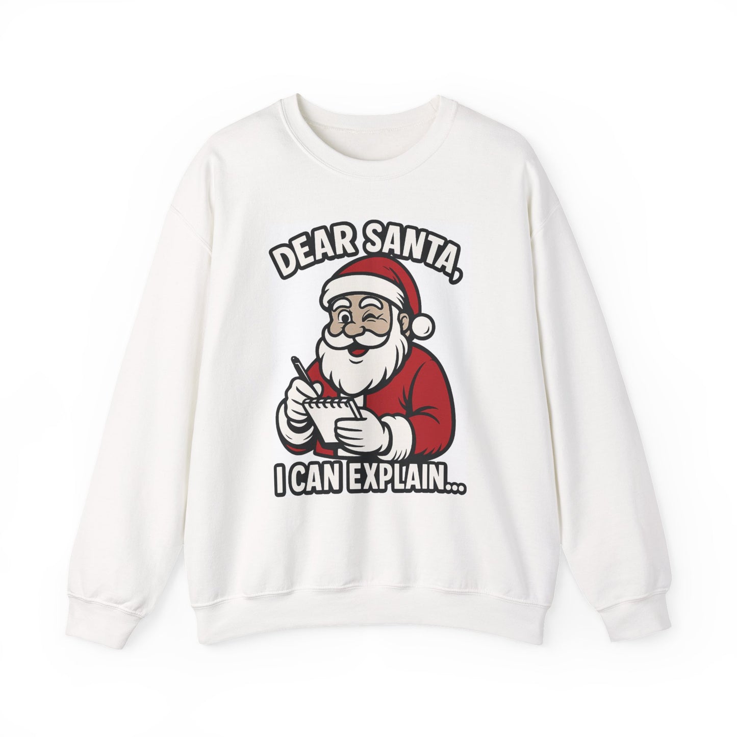 Weihnachts-Sweatshirt – „Dear Santa, I Can Explain“